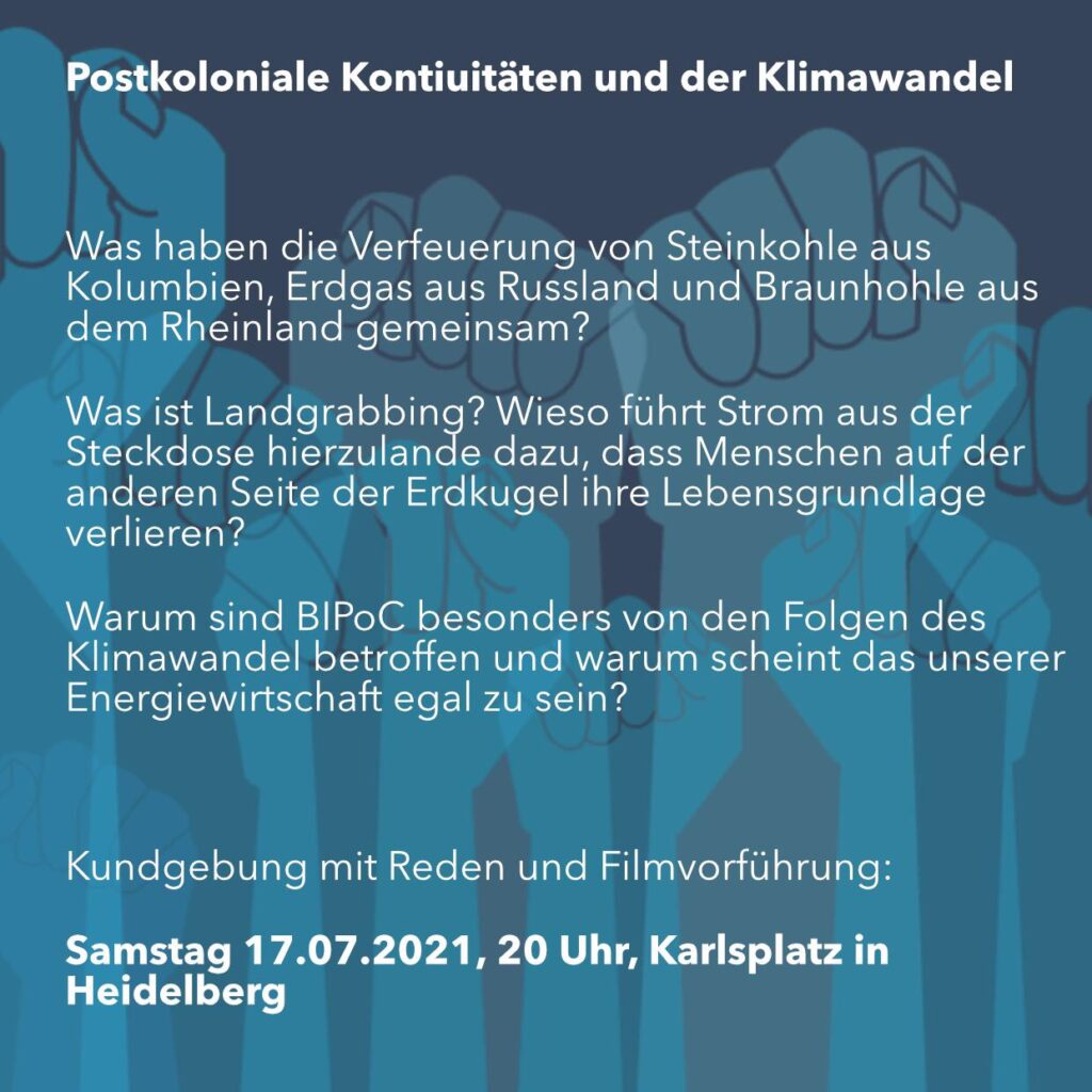 Flyer mit Ankündigungstext 